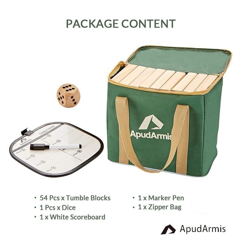 ApudArmis 54 PCS Tumble Timber Set [Up to 3.2FT], Pine
