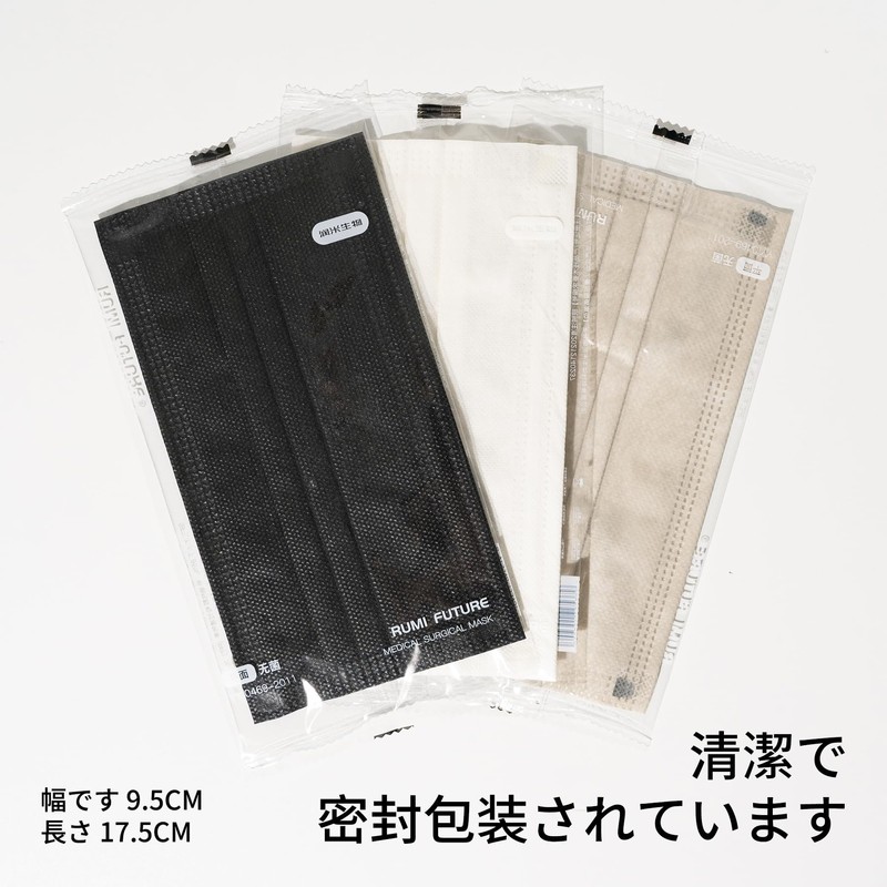 [Nanofort] 不織布カラーマスク息がしやすい 耳が痛くらない 肌に優いマ花粉症対策 (C カラー 3 色セット)