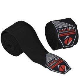 ZAHBRO Kids Boxing Hand Wraps Inner Gloves, 2.5 Meter & 3.5 Meter Options Available: Junior Protect Your Hands with Confidence (Black, 3.5 Meter)