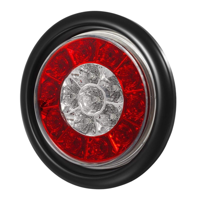 Partsam 4Pcs 4" Inch Round LED Trailer Tail Lights with