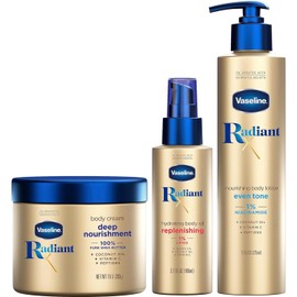 Vaseline- Set de cuidado de la piel Radiant X: loción corporal nutritiva de tono uniforme con 1% de niacinamida, nutrición profunda del cuerpo