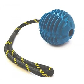 *NEW* HAPPYPET ATOMIC GALACTIC TOUGH DURABLE DOG PUPPY BALL ON ROPE TOY 2.5" (ATOMIC ROPE BALL 57654)