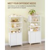 Hzuaneri Storage Bathroom Cabinet, Bathroom Floor Cabinet with Doors and