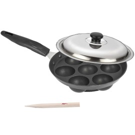 Anjali7 Cups Non Stick Appa Patra Diamond Series Popular with Lid Black
