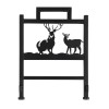 Sking Firewood Rack Holder Metal Outdoor Indoor Log Storage Bin
