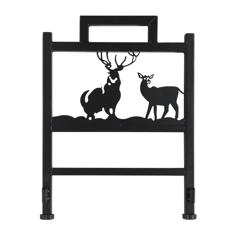 Sking Firewood Rack Holder Metal Outdoor Indoor Log Storage Bin