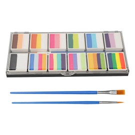 Paleta de Aceite de Pintura Corporal para la Cara, Pintura Corporal para la Cara de Niños Adultos, Pigmento de Maquillaje Lavable Soluble en Agua, Kit de Pintura Facial, para