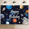 YQWIN Space Backdrop Outer Space Party Decorations Space Birthday Backdrop
