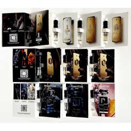 Paco Rabanne Million & Phantom Perfume Cologne 10pc Sample Vials Spray Set