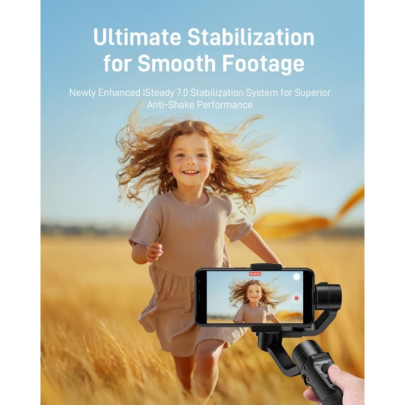 hohem iSteady Mobile Plus Gimbal Stabilizer for Smartphone, 3-Axis Phone