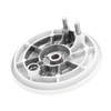 Rear Brake Plate White with Bore with Slot - for