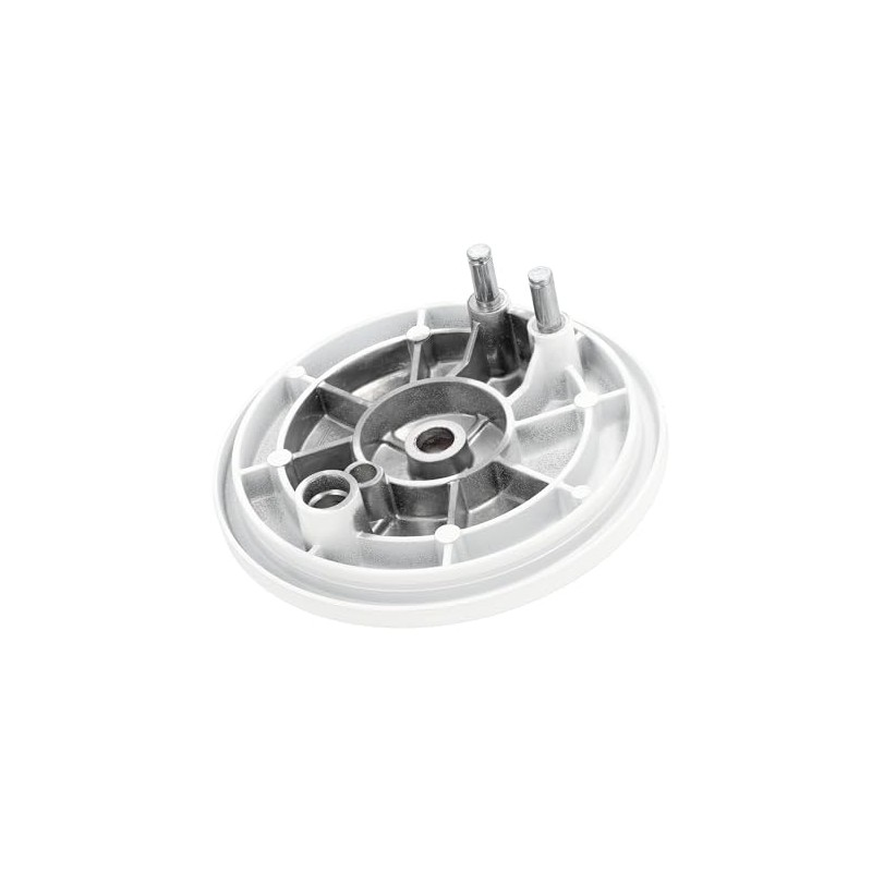 Rear Brake Plate White with Bore with Slot - for