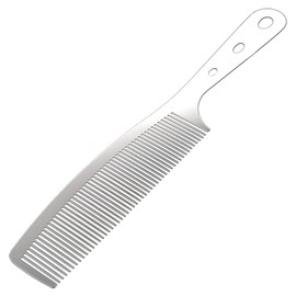 2 Pack Anti-Static Metal Stainless Steel Hair Comb Cutting Comb Set Hair Styling Barber Comb for Men Women Salon (2 x Handles, Rake Comb)