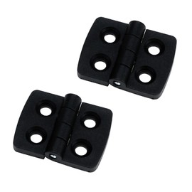 Antrader 2 Pack 40mmx31mm 4 Countersunk Holes Plastic 180 Degree Hinge Black Door Hinges