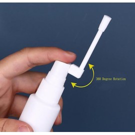 MZUU Pack of 2 1OZ 30ML Amber Glass 360 Degree Rotation Spray Nasal Bottle Empty Refillable Sprayer Containers For Makeup Water Perfume Colloidal Silver Iodine Essential Oils