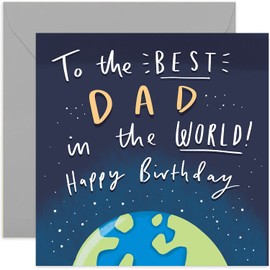 Old English Co. Best In The World Birthday Card - Birthday Card for men| Grandfather | Blank Inside & Envelope Included (Dad)