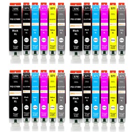 Amaprint 24 XL Cartridges Compatible with Canon PGI 570 CLI 571 Suitable for MG7700 MG7750 MG7751 MG7752 MG7753 TS8000 TS8050 TS8051 TS8052 TS8053 TS9000 TS9055 00 TS9055 EU