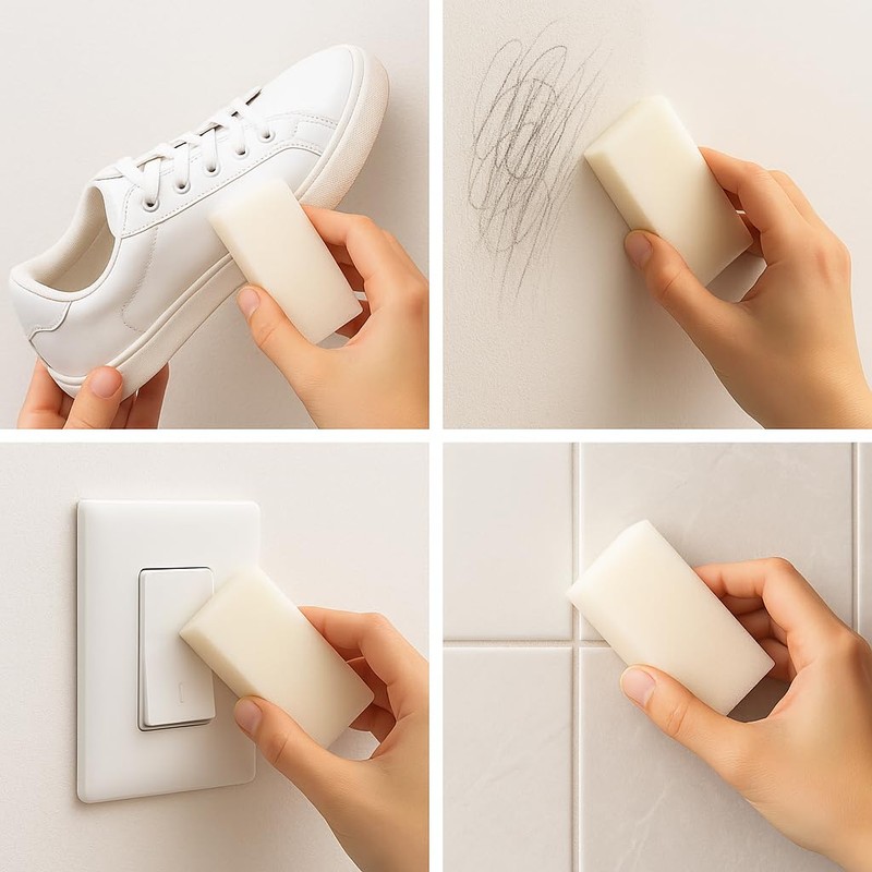 Magic Sponge Multi-Purpose Sponge 4 Pack Magic Rubber for Wallpaper,