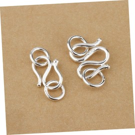 TEHAUX 5pcs S-Hook Clasps Silver Jewelry Making Buckle for Bracelet Accessories and Lightweight Chain Connectors for Crafting Unique Necklaces and Bracelets
