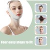 CCAIPU Facelifting Stickers, Breathable, Lightweight Ice Silk V-Face Harnesses (Green)