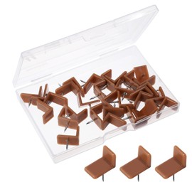 30 PCS Drawer Glide L-Shape Tack-in Furniture Slider Tack Glide Slides Repair Tool Plastic Furniture for Repairing Dressers, Making The Drawer Slide Smoothly and Evenly Pulling Out（Brown Green）