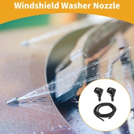 Motoforti Windshield Washer Nozzle Kit for Honda Civic 1992-2005 Windshield Spray Nozzles Wiper Spray Washer Jet No.76810SEAA01 1 Pcs 1.5 Meter Fluid Hose