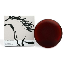 NAGOMI Nagomi Horse Placenta Extract Formulated Horse Oil Facial Soap, Made in Japan, Thoroughbred Horse, Brown Sugar Formulated
