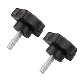 Futheda 2 M6 x 20mm Thread Replacement Star Hand Knob Fixing Head Black