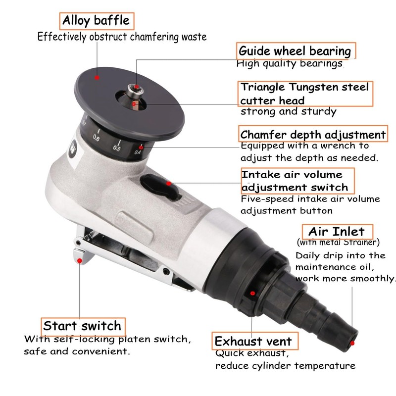 Professional Mini Chamfering Machine, Chamfering Machine, Compressed Air, Chamfering Capacity: