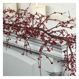 Factory Direct Craft Red Pip Berry Garland for Christmas and Everyday Decorating