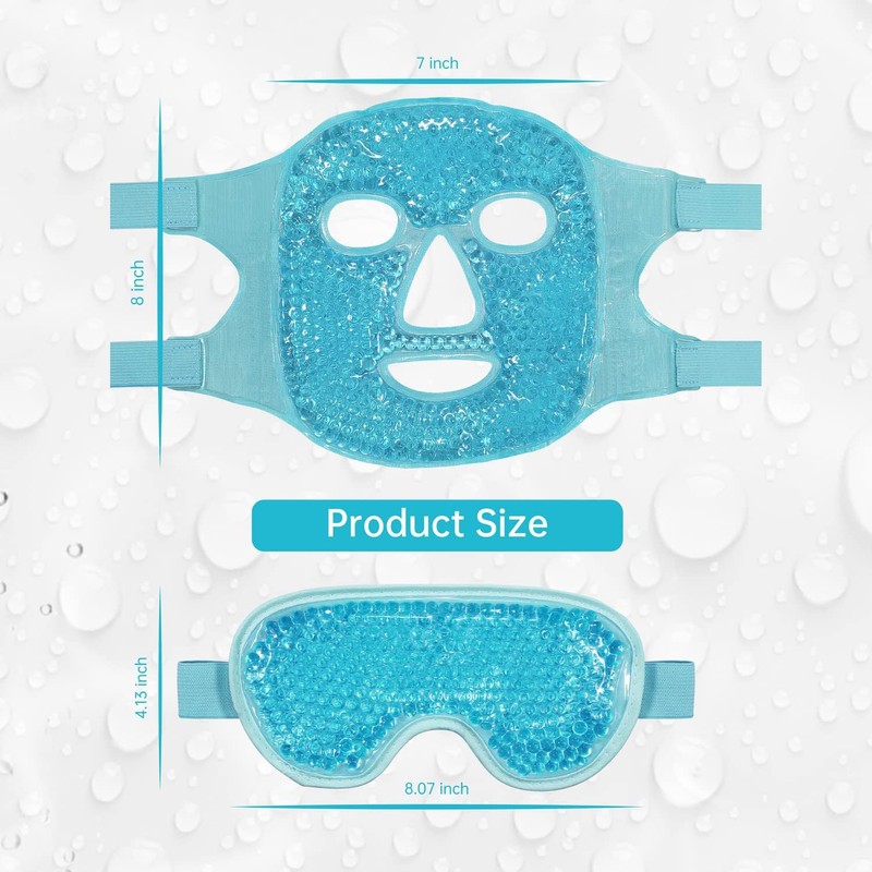 Cold Face Eye Mask Ice Pack Reduce Facial Puff, Dark