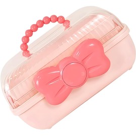Caja Organizadora para Diademas y Pinzas para Accesorios para Cabello Niña en Color Rosa Diseño Portátil Múltiples Compartimentos Adecuado para Viajes y Uso Diario