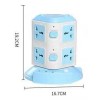 Yuqing Torre Multicontacto Vertical Conectore 8 Tomas 3 Usb Socket