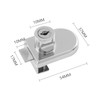 Luomorgo 2Pcs Showcase Lock Stainless Steel No Drill Glass Door