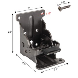 8 Pack Table Leg Folding Brackets Lock Extension Support Bracket Foldable Self Lock Hinges for Table Legs, Bed Leg, Workbench