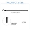 5 Pcs Wheelie Bin Locks, 55 cm Black Universal Heavy