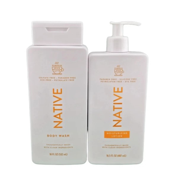 Native Pumpkin Spice Latte, Body Wash 18 oz & Moisturizing