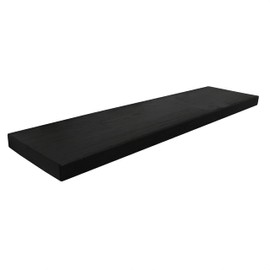joelsantiques 42 Inch Wooden Floating Shelves for Wall - 42x10x2 in - Made of Natural Wood - Long Heavy Duty Rustic Wall Shelves for Bedroom - Perfect for Living Room, Kitchen - Black