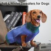 IKIPUKO Medium Dog Sweater, Fall Turtleneck Sweater with Leash Hole,