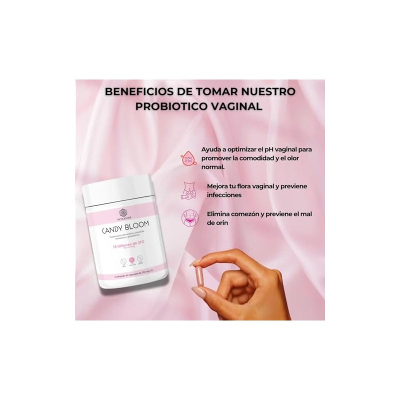 CANDY BLOOM SUPLEMENTO ALIMENTICIO A BASE DE ARANDANO Y PROBIOTICOS