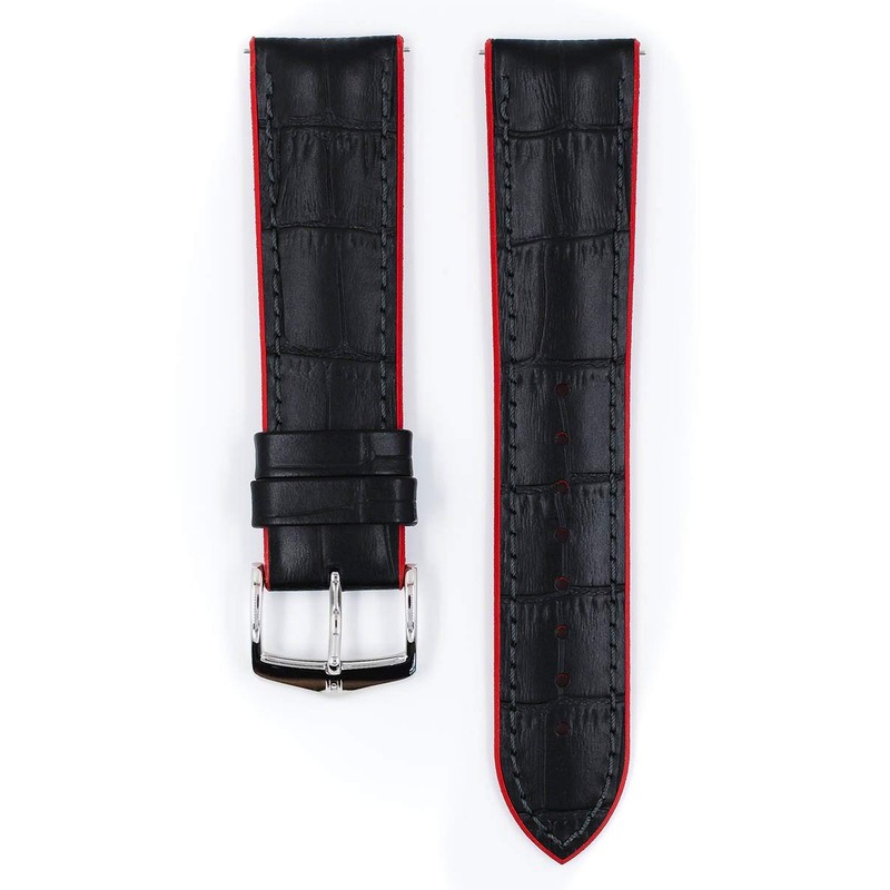 Hirsch Andy Calf Watch Strap - Red - L -