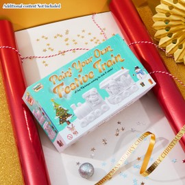 KreativeKraft Kids Paint Your Own Christmas Decorations Set - Arts and Crafts for Kids - Family DIY Craft Kit - Santa, Elf, Reindeer Painting Set (Set of 4)