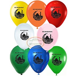 Eid balloons 100 Eid Mubarak Decoration Eid favors Eid Mubarak Gifts Islamic Decoration Islamic Favors Islamic Gifts 123