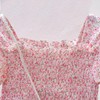 Balatale Toddler Girls Summer Smocked Floral Dress Casual Square Neck