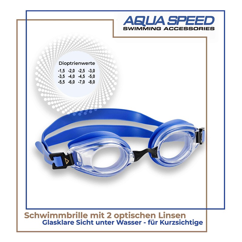 Aqua Speed® Lumina Swimming goggle (optical lenses to correct short-sightedness;