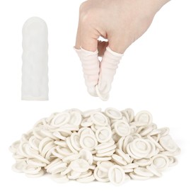 LoveBB 400 Pcs Latex Finger Cots, Disposable Finger Tips Rubber Protector Fingertip Gloves, Anti-Static (Large)