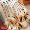 Geyoga 12 Pcs Feather Hair Clip Boho Hair Extensions with