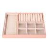 Jewelry Box Organizer 2 Layer Jewelry Storage Case PU Leather