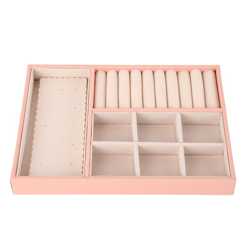 Jewelry Box Organizer 2 Layer Jewelry Storage Case PU Leather