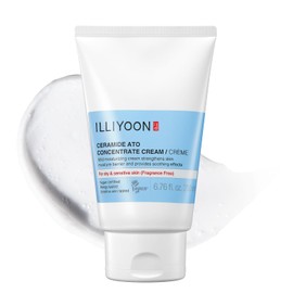 Illiyoon Ceramide Ato Concentrate Cream | Moisturizer for Dry & Sensitive Skin, 100hr Lasting Hydration, For Face & Body, Gentle for Infants, Moisture Barrier Repair, Vegan Certified, 6.76 fl.oz.